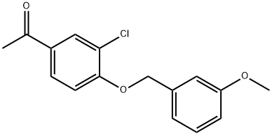 1-(3-CHLORO-4-[(3-METHOXYBENZYL)OXY]PHENYL)-1-ETHANONE Struktur