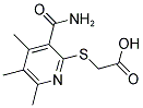 ([3-(AMINOCARBONYL)-4,5,6-TRIMETHYLPYRIDIN-2-YL]THIO)ACETIC ACID Struktur