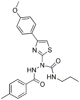 1-[4-(4-METHOXYPHENYL)-1,3-THIAZOL-2-YL]-2-(4-METHYLBENZOYL)-N-PROPYL-1-HYDRAZINECARBOXAMIDE Struktur