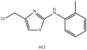 4-(CHLOROMETHYL)-N-(2-METHYLPHENYL)-1,3-THIAZOL-2-AMINE HYDROCHLORIDE Struktur