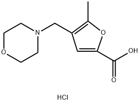 5-METHYL-4-MORPHOLIN-4-YLMETHYL-FURAN-2-CARBOXYLIC ACID HYDROCHLORIDE Struktur