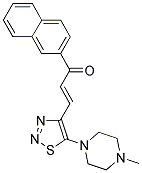 (2E)-3-[5-(4-METHYLPIPERAZIN-1-YL)-1,2,3-THIADIAZOL-4-YL]-1-(2-NAPHTHYL)PROP-2-EN-1-ONE Struktur