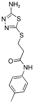 3-[(5-AMINO-1,3,4-THIADIAZOL-2-YL)THIO]-N-(4-METHYLPHENYL)PROPANAMIDE Struktur