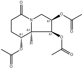 (1S,2R,8R,8AR)-1,2,8-TRIACETOXY-OCTAHYDRO-5-OXYINDOLIZINE Struktur