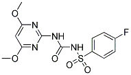 N-{[(4,6-DIMETHOXYPYRIMIDIN-2-YL)AMINO]CARBONYL}-4-FLUOROBENZENESULFONAMIDE Struktur