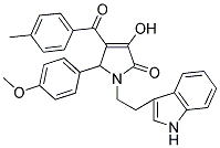 3-HYDROXY-1-[2-(1H-INDOL-3-YL)ETHYL]-4-(4-METHYLBENZOYL)-5-(4-METHOXYPHENYL)-1,5-DIHYDRO-2H-PYRROL-2-ONE Struktur