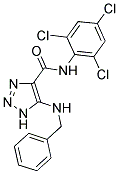 5-(BENZYLAMINO)-N-(2,4,6-TRICHLOROPHENYL)-1H-1,2,3-TRIAZOLE-4-CARBOXAMIDE Struktur