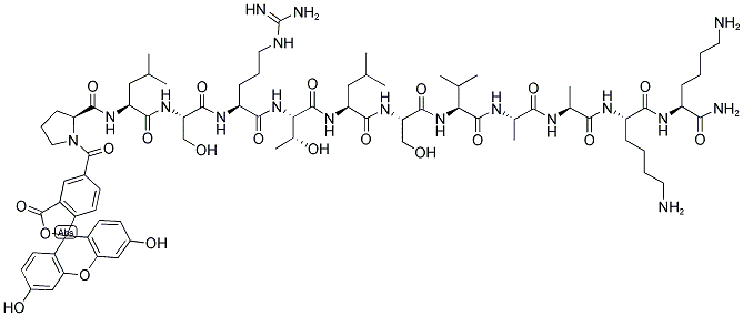 5-FAM-PLSRTLSVAAKK-NH2 Struktur