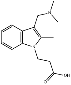 3-(3-DIMETHYLAMINOMETHYL-2-METHYL-INDOL-1-YL)-PROPIONIC ACID Struktur