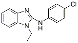 (4-CHLORO-PHENYL)-(1-ETHYL-1H-BENZOIMIDAZOL-2-YL)-AMINE Struktur