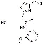 2-[4-(CHLOROMETHYL)-1,3-THIAZOL-2-YL]-N-(2-METHOXYPHENYL)ACETAMIDE HYDROCHLORIDE Struktur