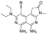 5,6-DIAMINO-8-(DIETHYLAMINO)-3-METHYL-2-OXO-2,3-DIHYDRO-1H-PYRROLO[2,3-C]-2,7-NAPHTHYRIDINE-9-CARBONITRILE Struktur