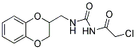 2-CHLORO-N-[[(2,3-DIHYDRO-1,4-BENZODIOXIN-2-YLMETHYL)AMINO]CARBONYL]ACETAMIDE Struktur