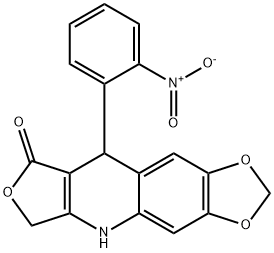 9-(2-NITROPHENYL)-6,9-DIHYDRO[1,3]DIOXOLO[4,5-G]FURO[3,4-B]QUINOLIN-8(5H)-ONE Struktur