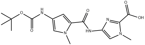 4-[(4-BOC-AMINO-1-METHYL-1H-PYRROLE-2-CARBONYL)-AMINO]-1-METHYL-1H-IMIDAZOLE-2-CARBOXYLIC ACID Struktur