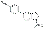 4-(1-ACETYL-2,3-DIHYDRO-1H-INDOL-5-YL)BENZONITRILE Struktur