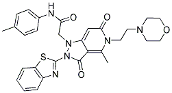 2-(2-(BENZO[D]THIAZOL-2-YL)-4-METHYL-5-(2-MORPHOLINOETHYL)-3,6-DIOXO-2,3,5,6-TETRAHYDROPYRAZOLO[4,3-C]PYRIDIN-1-YL)-N-P-TOLYLACETAMIDE Struktur