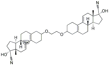 3,3-[1,2-ETHANEDIYLBIS(OXY)3,17-ALPHA-HYDROXYESTRA-5(10),9(11)DIENE-17-BETA-CARBONITRILE Struktur