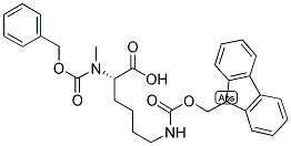 N-ALPHA-BENZYLOXYCARBONYL-N-ALPHA-METHYL-N-EPSILON-(9-FLUORENYLMETHYLOXYCARBONYL)-L-LYSIN Struktur