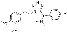 (1-(3,4-DIMETHOXYPHENETHYL)-1H-TETRAZOL-5-YL)-N,N-DIMETHYL(P-TOLYL)METHANAMINE Struktur