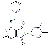 4-(BENZYLTHIO)-2-(3,4-DIMETHYLPHENYL)-6-METHYL-1H-PYRROLO[3,4-C]PYRIDINE-1,3(2H)-DIONE Struktur