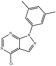 4-CHLORO-1-(3,5-DIMETHYLPHENYL)-1H-PYRAZOLO[3,4-D]PYRIMIDINE Struktur