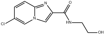 6-CHLORO-N-(2-HYDROXYETHYL)IMIDAZO[1,2-A]PYRIDINE-2-CARBOXAMIDE Struktur