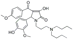 1-(3-(DIBUTYLAMINO)PROPYL)-3-HYDROXY-5-(4-HYDROXY-3-METHOXYPHENYL)-4-(4-METHOXYBENZOYL)-1H-PYRROL-2(5H)-ONE Struktur