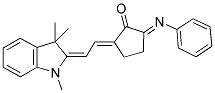 2-(PHENYLIMINO)-5-[(E)-2-(1,3,3-TRIMETHYL-1,3-DIHYDRO-2H-INDOL-2-YLIDENE)ETHYLIDENE]CYCLOPENTANONE Struktur