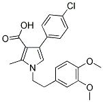 4-(4-CHLORO-PHENYL)-1-[2-(3,4-DIMETHOXY-PHENYL)-ETHYL]-2-METHYL-1H-PYRROLE-3-CARBOXYLIC ACID Struktur