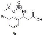 (R)-N-(TERT-BUTOXYCARBONYL)-3-AMINO-3-(3,5-DIBROMOPHENYL)PROPIONIC ACID Struktur