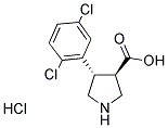 (TRANS)-4-(2,5-DICHLORO-PHENYL)-PYRROLIDINE-3-CARBOXYLIC ACID HCL Struktur