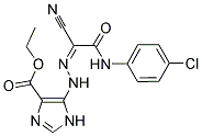 ETHYL 5-((2Z)-2-{2-[(4-CHLOROPHENYL)AMINO]-1-CYANO-2-OXOETHYLIDENE}HYDRAZINO)-1H-IMIDAZOLE-4-CARBOXYLATE Struktur