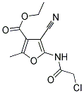 ETHYL 5-[(CHLOROACETYL)AMINO]-4-CYANO-2-METHYL-3-FUROATE Struktur