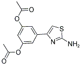 ACETIC ACID 3-ACETOXY-5-(2-AMINO-THIAZOL-4-YL)-PHENYL ESTER Struktur