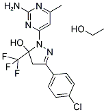 ETHANOL COMPOUND WITH 1-(2-AMINO-6-METHYLPYRIMIDIN-4-YL)-3-(4-CHLOROPHENYL)-5-(TRIFLUOROMETHYL)-4,5-DIHYDRO-1H-PYRAZOL-5-OL (1:1) Struktur