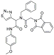 N-BENZYL-2-(1,3-DIOXOISOINDOLIN-2-YL)-N-(2-(4-METHOXYPHENYLAMINO)-2-OXO-1-(1,2,3-THIADIAZOL-4-YL)ETHYL)ACETAMIDE Struktur