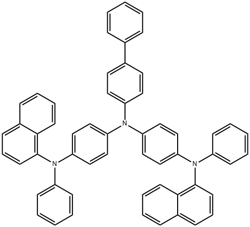 4,4'-BIS[N-(1-NAPHTHYL)-N-PHENYLAMINO]-4''-PHENYLTRIPHENYLAMINE Struktur