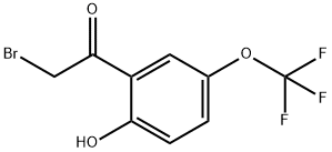 2-HYDROXY-5-(TRIFLUOROMETHOXY)PHENACYL BROMIDE Struktur