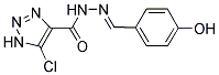 5-CHLORO-N'-[(1E)-(4-HYDROXYPHENYL)METHYLENE]-1H-1,2,3-TRIAZOLE-4-CARBOHYDRAZIDE Struktur