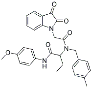 2-[[2-(2,3-DIOXO-2,3-DIHYDRO-1H-INDOL-1-YL)ACETYL](4-METHYLBENZYL)AMINO]-N-(4-METHOXYPHENYL)BUTANAMIDE Struktur