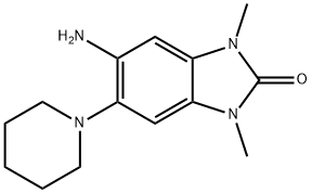 5-AMINO-1,3-DIMETHYL-6-PIPERIDIN-1-YL-1,3-DIHYDRO-BENZOIMIDAZOL-2-ONE Struktur