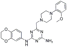 N2-(2,3-DIHYDROBENZO[B][1,4]DIOXIN-6-YL)-6-((4-(2-METHOXYPHENYL)PIPERAZIN-1-YL)METHYL)-1,3,5-TRIAZINE-2,4-DIAMINE Struktur