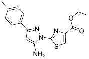 ETHYL 2-[5-AMINO-3-(4-METHYLPHENYL)-1H-PYRAZOL-1-YL]-1,3-THIAZOLE-4-CARBOXYLATE Struktur