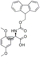 (R)-(2,5-DIMETHOXY-PHENYL)-[(9H-FLUOREN-9-YLMETHOXYCARBONYLAMINO)]-ACETIC ACID Struktur