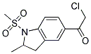 2-CHLORO-1-[2-METHYL-1-(METHYLSULFONYL)-2,3-DIHYDRO-1H-INDOL-5-YL]ETHANONE Struktur