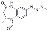 7-[(1E)-3,3-DIMETHYLTRIAZ-1-ENYL]-2-METHYL-4-OXO-2,3,4,5-TETRAHYDRO-1H-1,5-BENZODIAZEPINE-1-CARBALDEHYDE Struktur