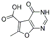 6-METHYL-4-OXO-3,4-DIHYDROFURO[2,3-D]PYRIMIDINE-5-CARBOXYLIC ACID Struktur