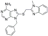 9-BENZYL-8-(1-METHYL-1H-BENZOIMIDAZOL-2-YLMETHYLSULFANYL)-9H-PURIN-6-YLAMINE Struktur