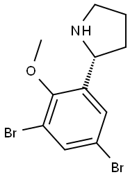 (R)-2-(3,5-DIBROMO-2-METHOXYPHENYL)PYRROLIDINE Struktur